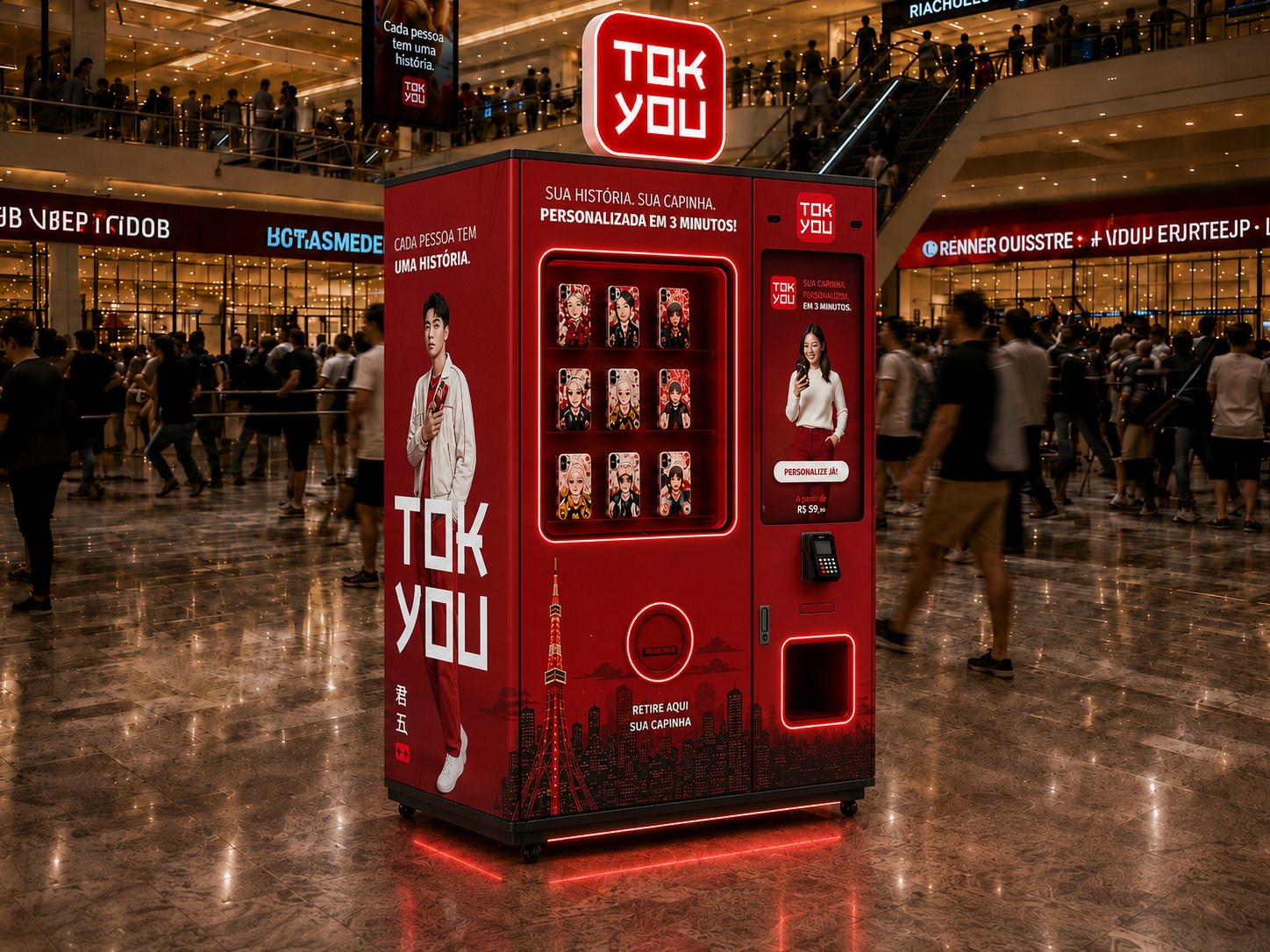 Máquina TokYou no shopping